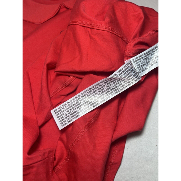 Disney Minnie Mouse Red Peplum Collared Top NWT Size L - Picture 8 of 8